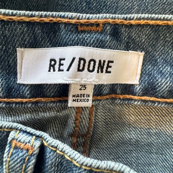 Re/Done Straight Leg Jeans in Blue NWT Size 25 - Picture 5 of 5